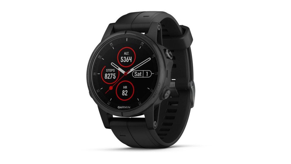 Garmin Fenix 5S Plus, Sapphire, GPS Watch, NA, Black/Black 010-01987-02