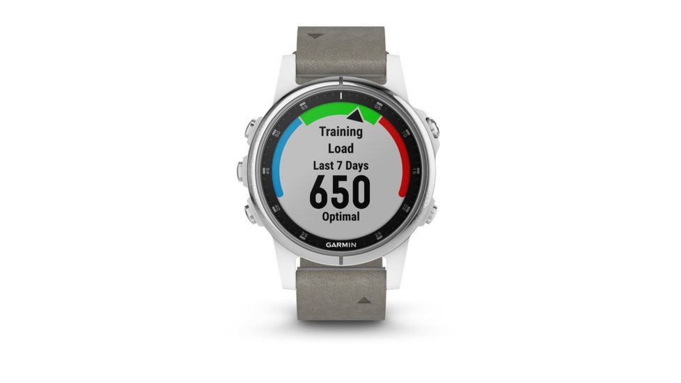 Garmin Fenix 5S Plus, Sapphire, GPS Watch, NA, White/Gray 010-01987-04