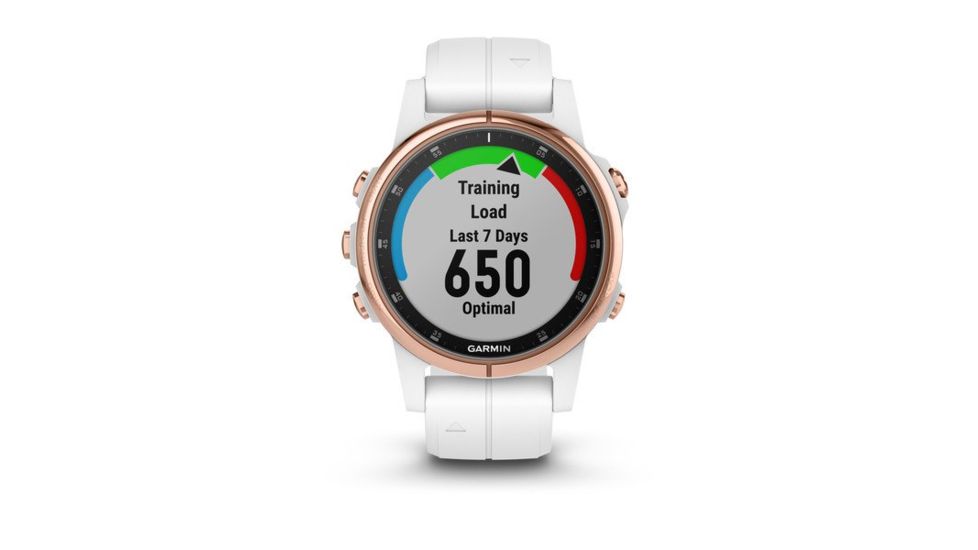Garmin Fenix 5S Plus, Sapphire, GPS Watch, NA, White Rose Gold/White 010-01987-06