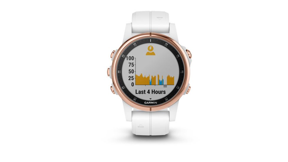 Garmin Fenix 5S Plus, Sapphire, GPS Watch, NA, White Rose Gold/White 010-01987-06