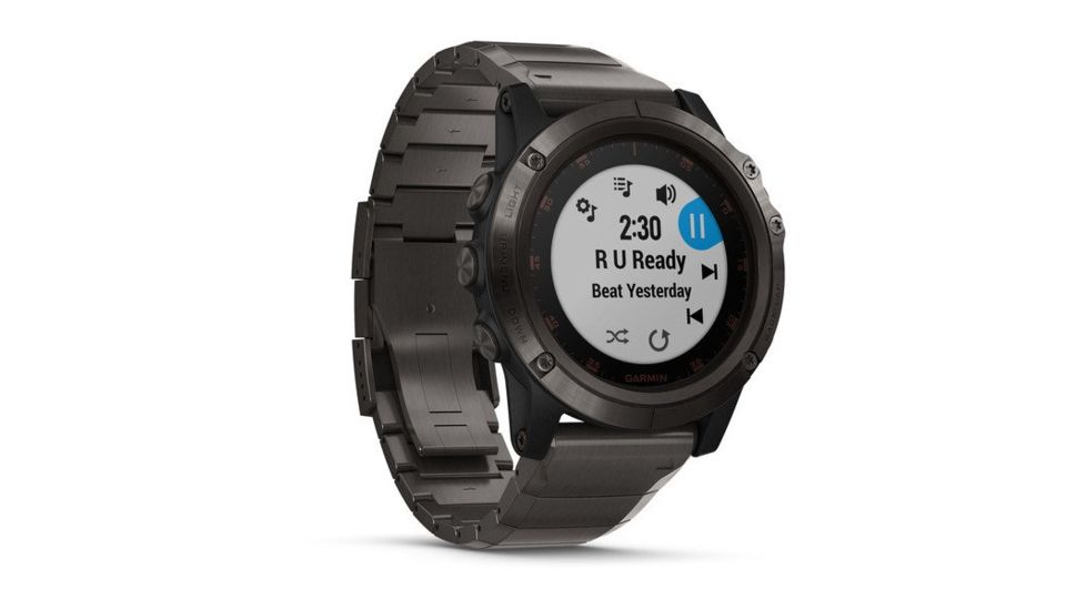 Garmin Fenix 5x Plus, Sapphire, GPS Watch, NA, Carbon Gray DLC Ti/DLC Ti 010-01989-04