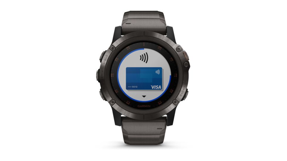 Garmin Fenix 5x Plus, Sapphire, GPS Watch, NA, Carbon Gray DLC Ti/DLC Ti 010-01989-04