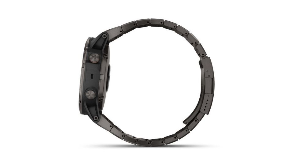 Garmin Fenix 5x Plus, Sapphire, GPS Watch, NA, Carbon Gray DLC Ti/DLC Ti 010-01989-04