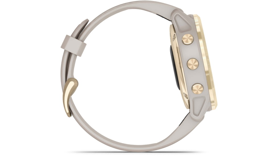 Garmin Fenix 6S Pro Solar Watch, Light Gold w/ Light Sand Band, 010-02409-10
