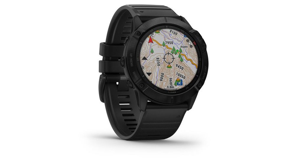 Garmin Fenix 6X Pro Multisport GPS Smartwatch, Black w/Black Band, 010-02157-00