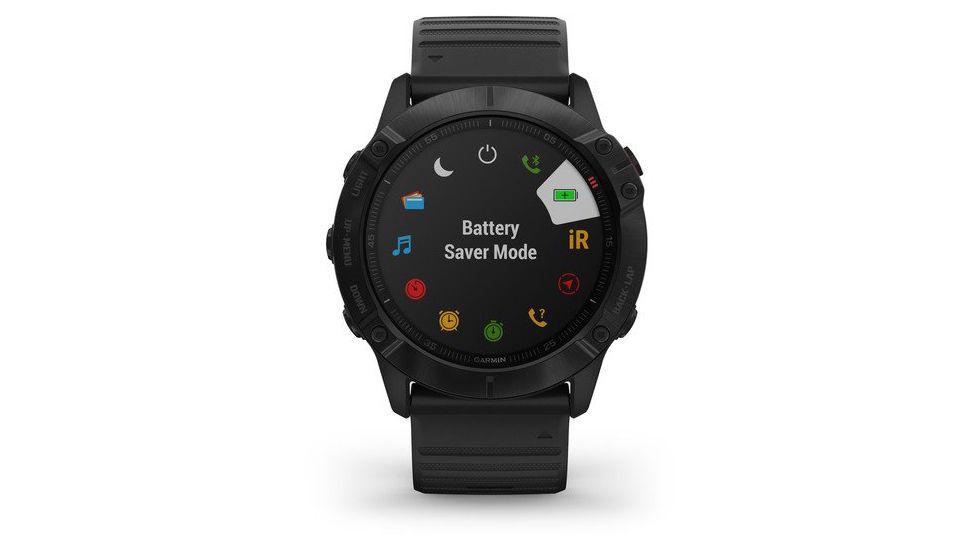 Garmin Fenix 6X Pro Multisport GPS Smartwatch, Black w/Black Band, 010-02157-00