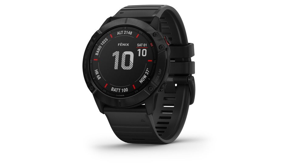 Garmin Fenix 6X Pro Multisport GPS Smartwatch, Black w/Black Band, 010-02157-00