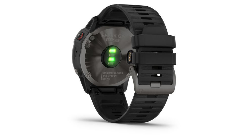 Garmin Fenix 6X Sapphire Multisport GPS Smartwatch, Carbon Gray DLC w/Black Band, 010-02157-10