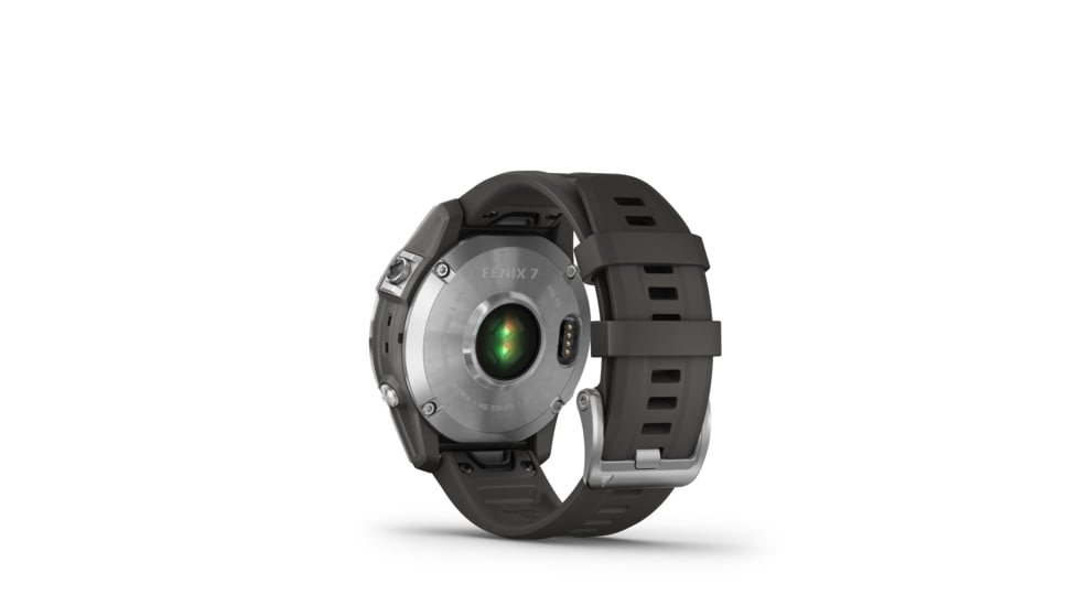 Garmin Fenix 7 Watch, Silver Case, Graphite Band, 010-02540-00
