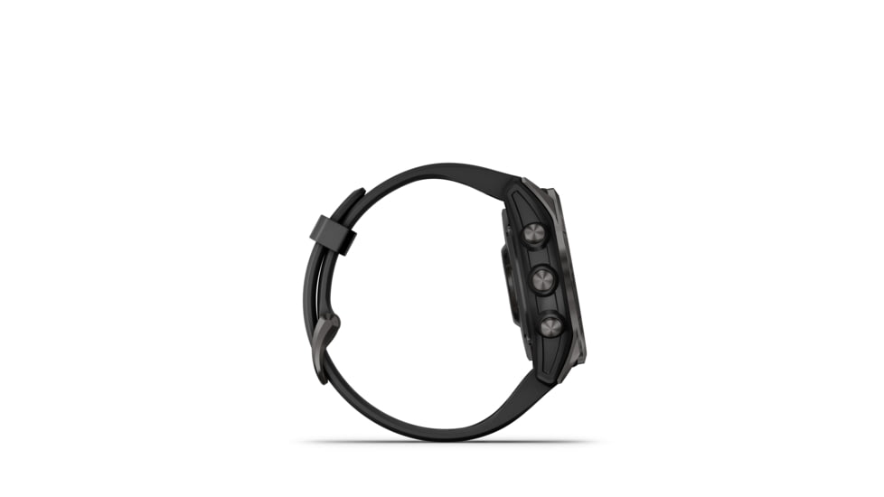 Garmin Fenix 7S Sapphire Solar Watch, Carbon Gray DLC Titanium Case, Black Band, 010-02539-24