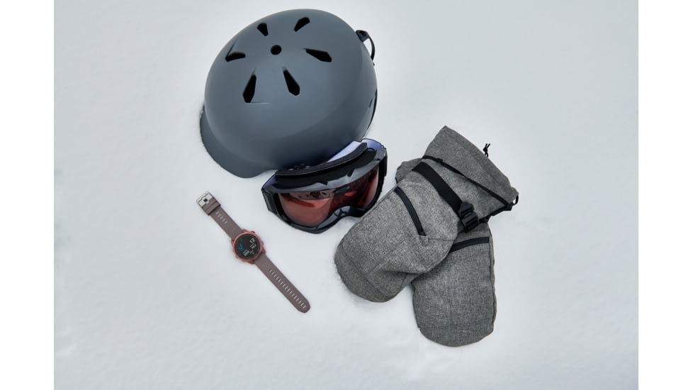 Garmin Fenix 7S Sapphire Solar Watch, Dark Bronze Titanium Case, Shale Gray Band, 010-02539-28