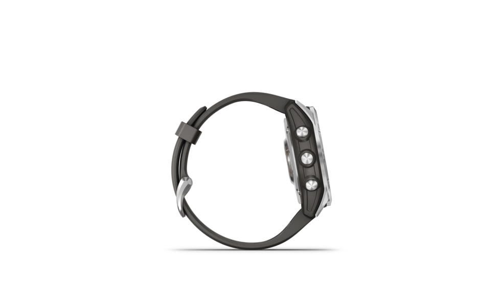 Garmin Fenix 7S Watch, Silver Case, Graphite Band, 010-02539-00