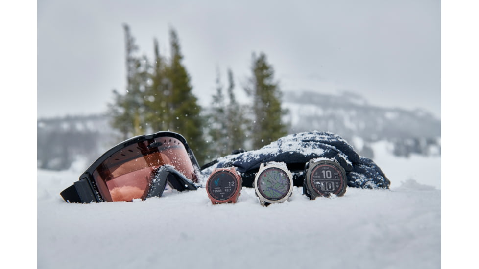 Garmin Fenix 7S Watch, Silver Case, Whitestone Band, 010-02539-02