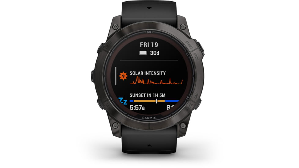 Garmin Fenix 7X Pro Sapphire Solar Edition Carbon Gray DLC Titanium with Black Band Watch, 010-02778-10