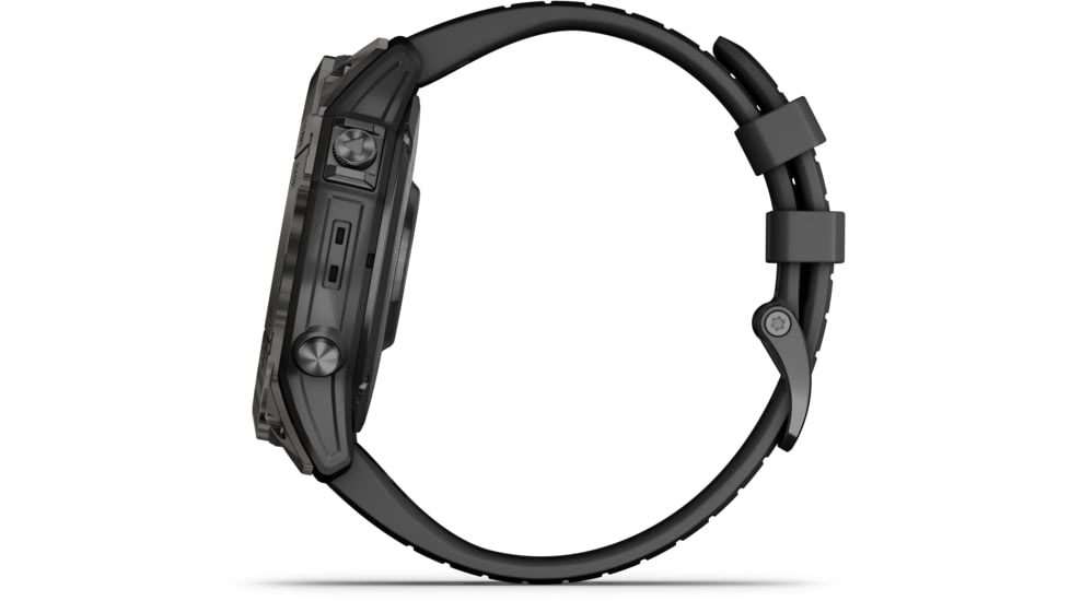 Garmin Fenix 7X Pro Sapphire Solar Edition Carbon Gray DLC Titanium with Black Band Watch, 010-02778-10