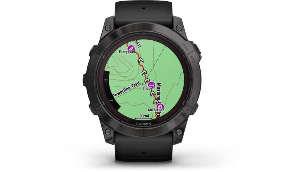 Garmin Fenix 7X Pro Sapphire Solar Edition Carbon Gray DLC Titanium with Black Band Watch, 010-02778-10