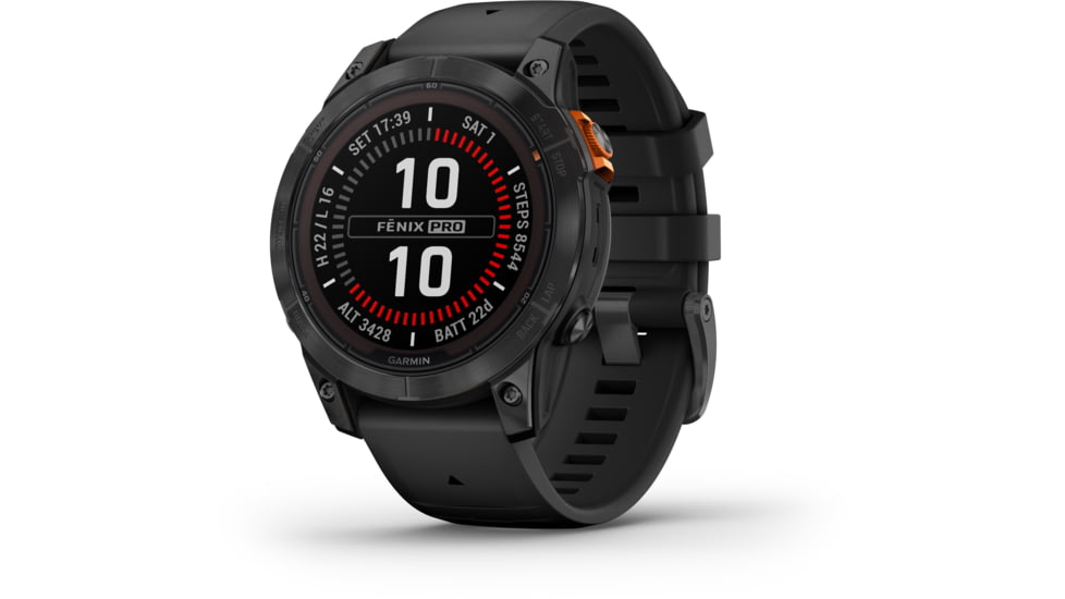 Garmin Fenix 7X Pro Solar Edition Slate Gray with Black Band Watch, 010-02778-00