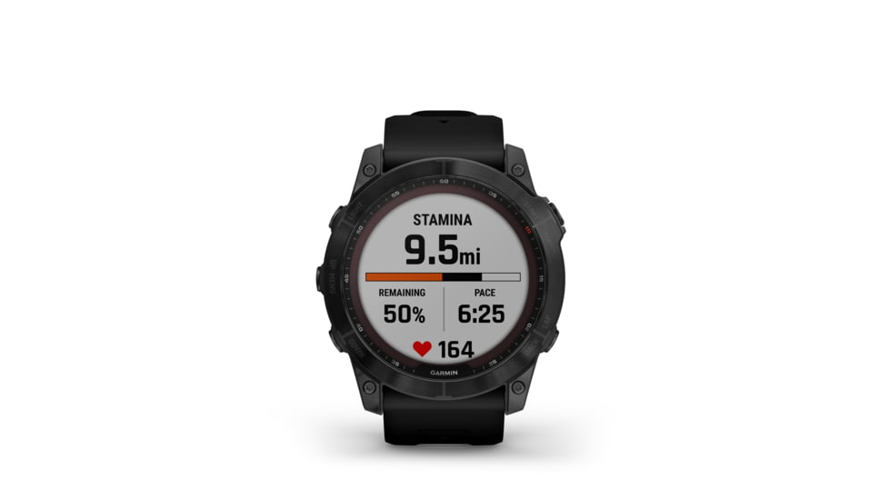 Garmin Fenix 7X Sapphire Solar Watch, Black DLC Titanium Case, Black Band, 010-02541-22