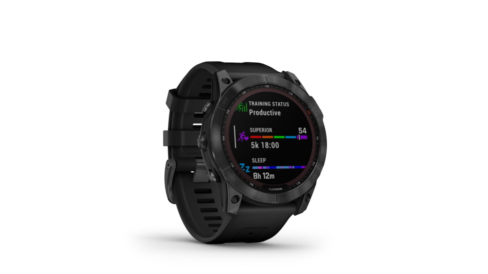 Garmin Fenix 7X Solar Watch, Slate Gray Case, Black Band, 010-02541-00