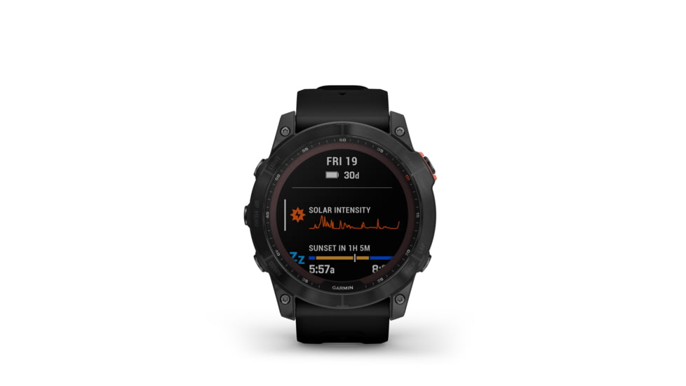 Garmin Fenix 7X Solar Watch, Slate Gray Case, Black Band, 010-02541-00