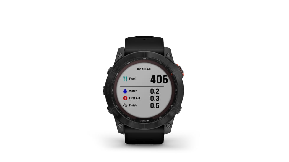 Garmin Fenix 7X Solar Watch, Slate Gray Case, Black Band, 010-02541-00