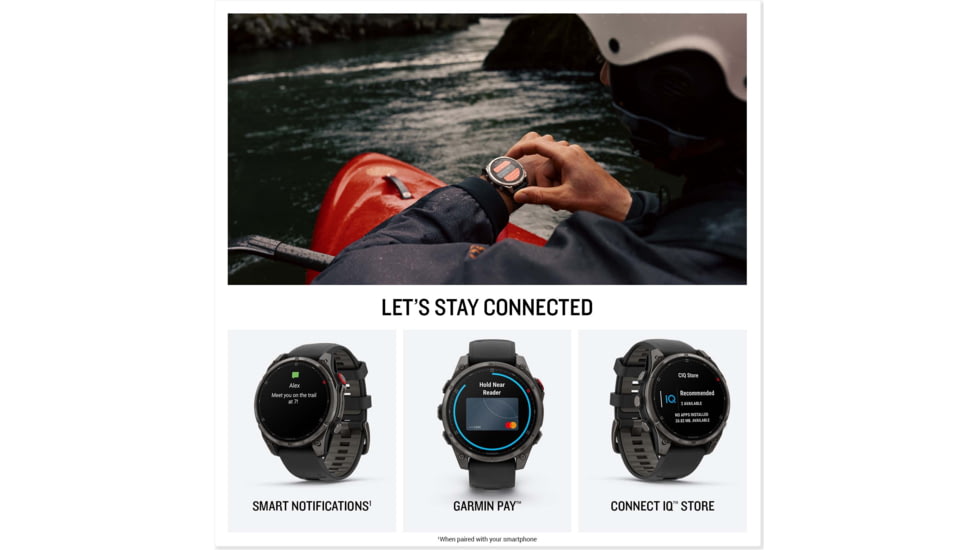 Garmin Fenix 8 Pro Unisex Watches, 47mm Case Diameter, Titanium Bezel, Black/Pebble Gray Silicone Band, 010-03198-00