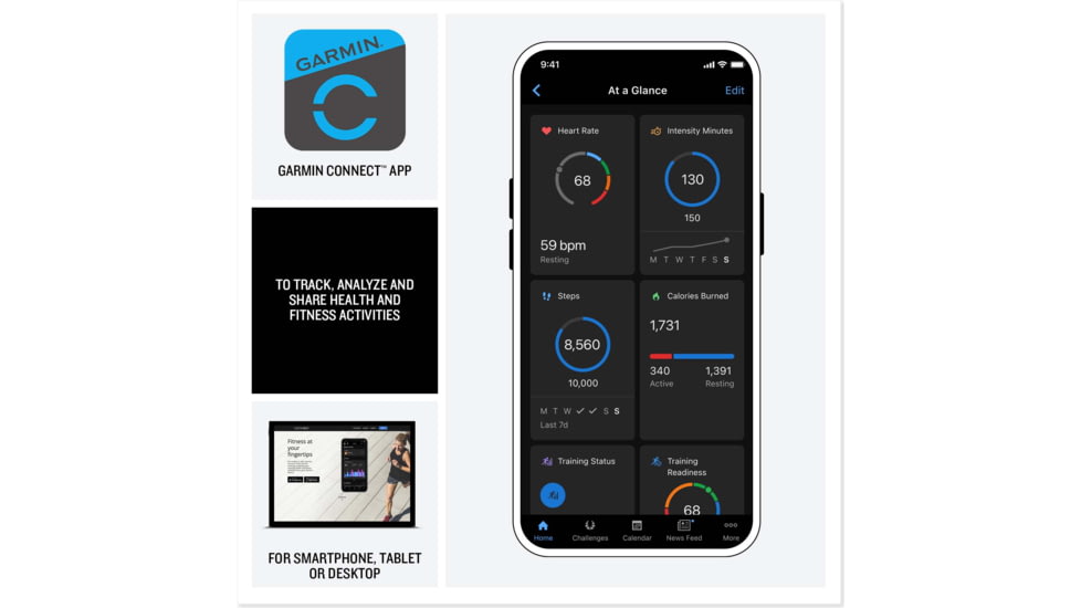 Garmin Fenix 8 Pro Unisex Watches, 47mm Case Diameter, Titanium Bezel, Black/Pebble Gray Silicone Band, 010-03198-00