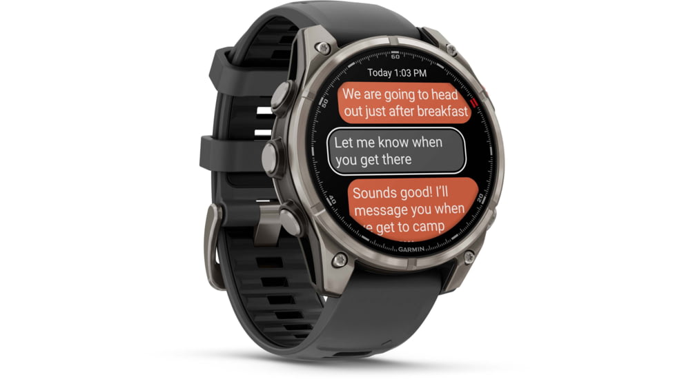 Garmin Fenix 8 Pro Unisex Watches, 47mm Case Diameter, Titanium Bezel, Graphite/Black Silicone Band, 010-03198-10