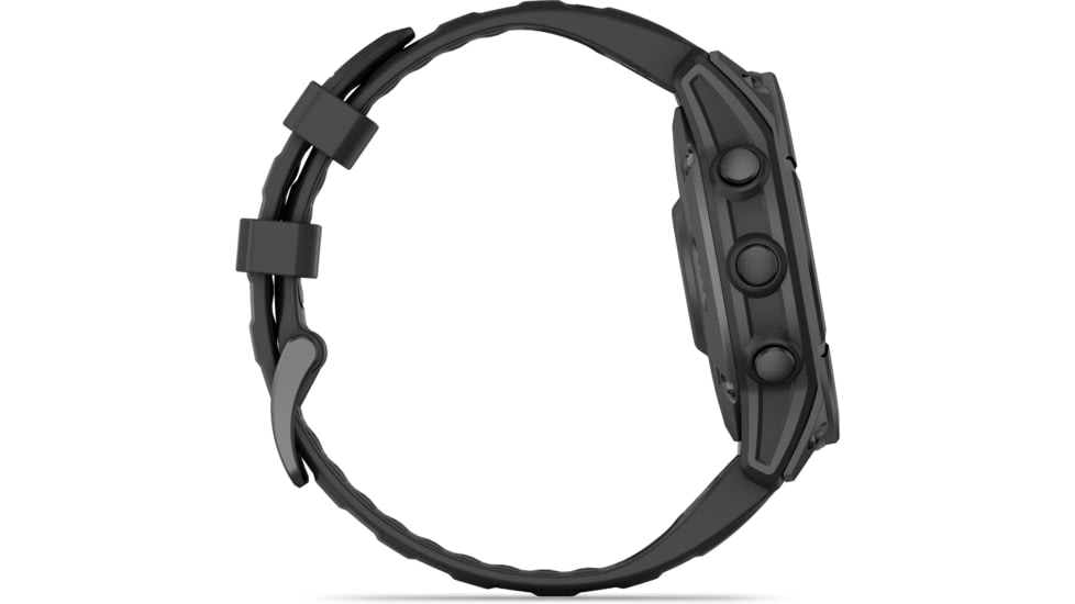 Garmin fenix E AMOLED 47mm GPS Watch, Slate Gray Steel with Black Silicone Band, 010-03025-03