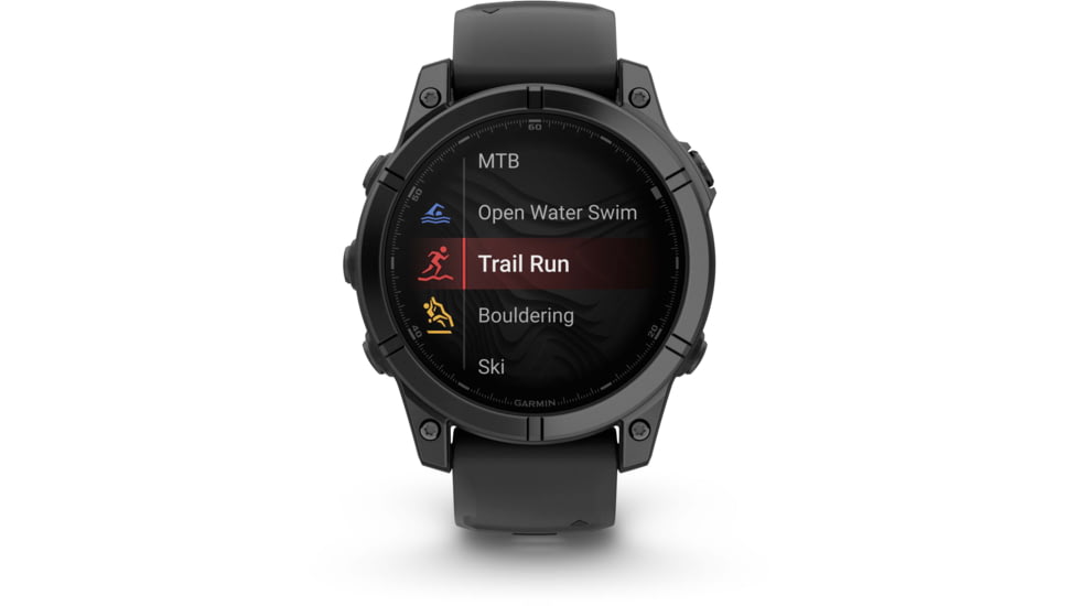 Garmin fenix E AMOLED 47mm GPS Watch, Slate Gray Steel with Black Silicone Band, 010-03025-03