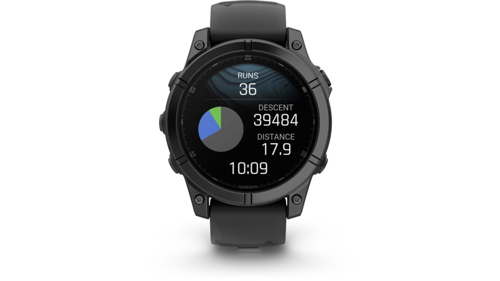 Garmin fenix E AMOLED 47mm GPS Watch, Slate Gray Steel with Black Silicone Band, 010-03025-03