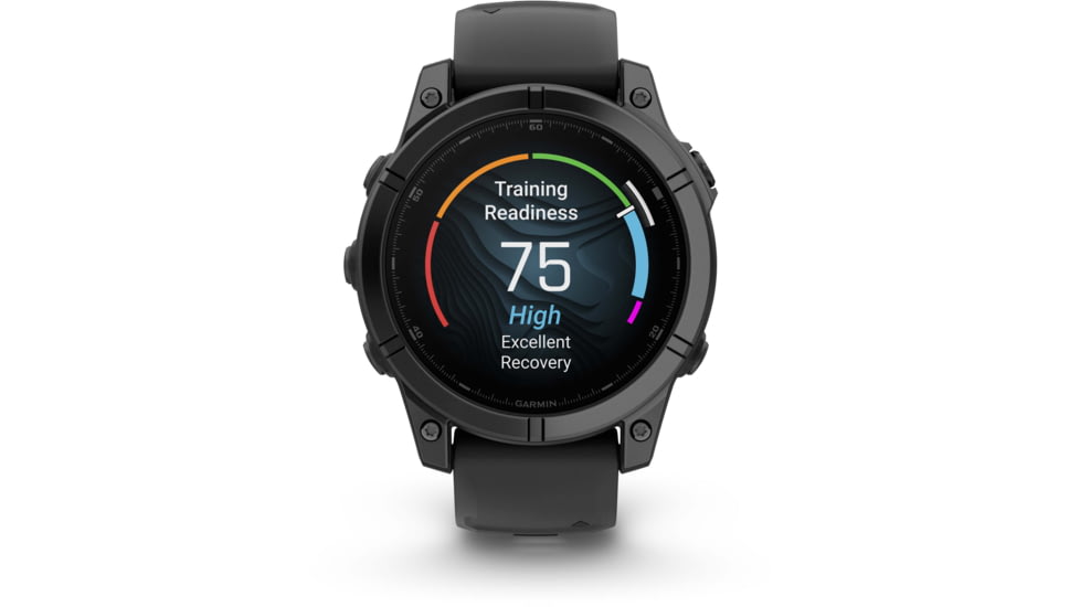 Garmin fenix E AMOLED 47mm GPS Watch, Slate Gray Steel with Black Silicone Band, 010-03025-03