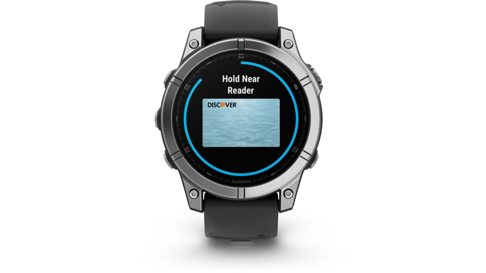 Garmin fenix E AMOLED 47mm GPS Watch, Stainless Steel with Black Silicone Band, 010-03025-02