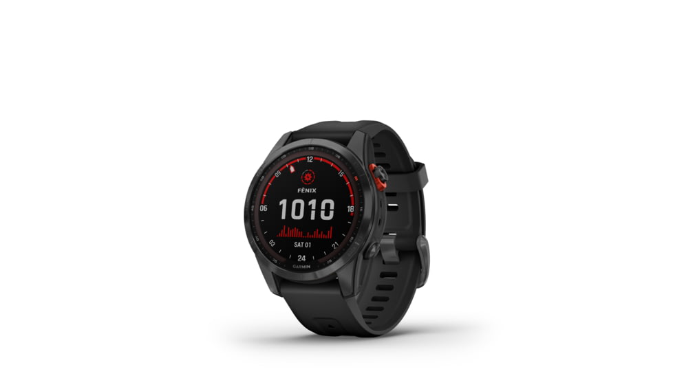 Garmin Fenix7S Solar Watch, Slate Gray Case, Black Band, 010-02539-12