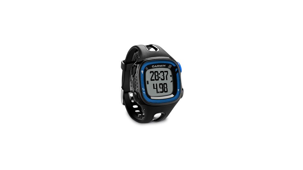 Garmin Forerunner 15 GPS Running Watch, Black and Blue, Large, Charging/Data Clip, Manual 010-01241-00