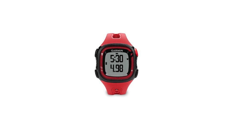 Garmin Forerunner 15 GPS Running Watch, Red and Black, Large, Charging/Data Clip, Manual 010-01241-01