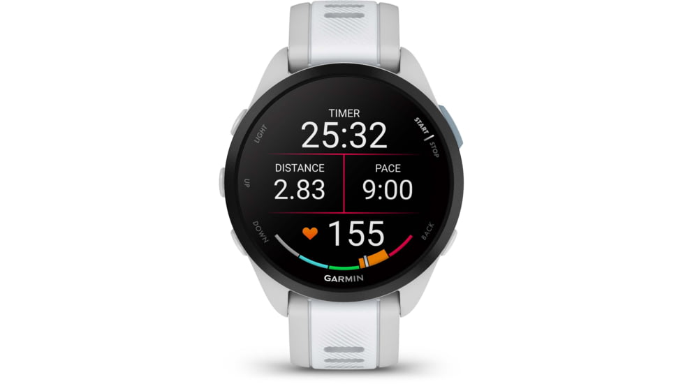Garmin Forerunner 165 43mm Watch, Mist Gray/Whitestone, 010-02863-21