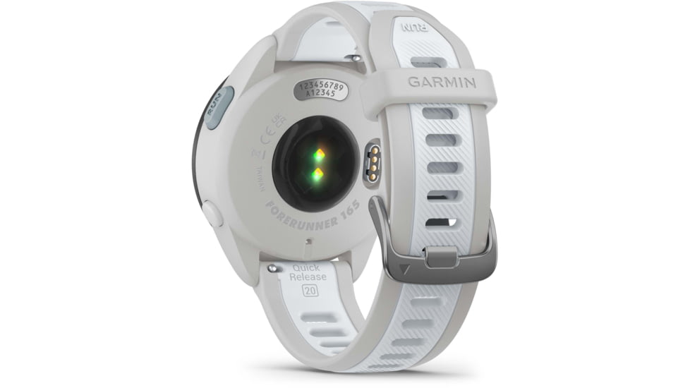 Garmin Forerunner 165 43mm Watch, Mist Gray/Whitestone, 010-02863-21
