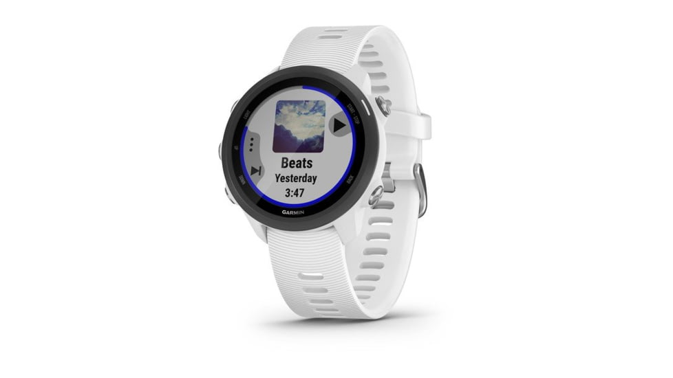Garmin Forerunner 245 Music Watch, White, 010-02120-21