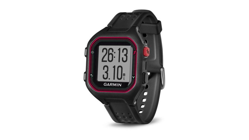 Garmin Forerunner 25, GPS, Americas/PAC, Black/Red, Large 010-01353-00