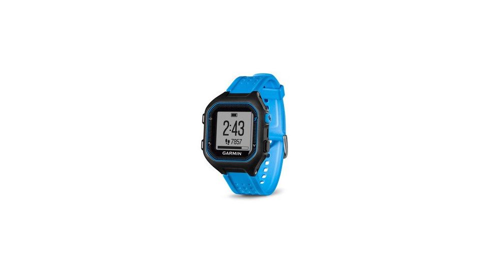 Garmin Forerunner 25, GPS, Americas/PAC, Black/Blue, Large 010-01353-01