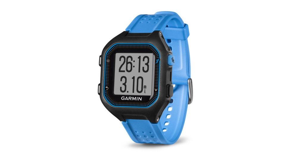 Garmin Forerunner 25, GPS, Americas/PAC, Black/Blue, Large 010-01353-01