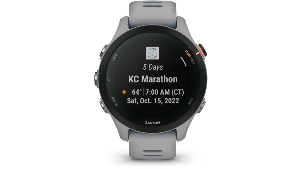 Garmin Forerunner 255s 41mm Watch, Powder Gray, 010-02641-02