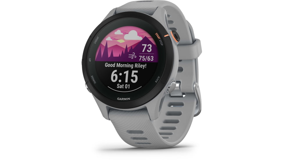 Garmin Forerunner 255s 41mm Watch, Powder Gray, 010-02641-02