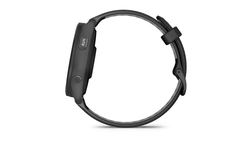 Garmin Forerunner 265 Watch, Black Bezel and Case w/ Black/Powder Gray Silicone Band, 010-02810-00