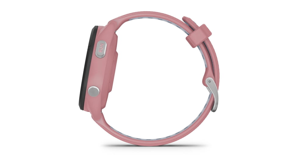 Garmin Forerunner 265S Watch, Black Bezel w/ Light Pink Case and Light Pink/Powder Gray Silicone Band, 010-02810-05