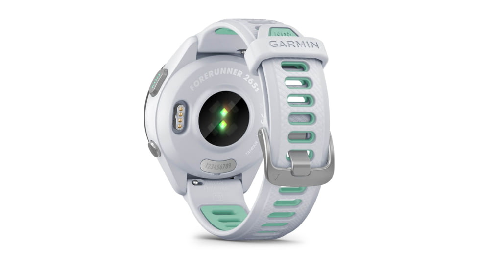 Garmin Forerunner 265S Watch, Black Bezel w/ Whitestone Case and Whitestone/Neo Tropic Silicone Band, 010-02810-04