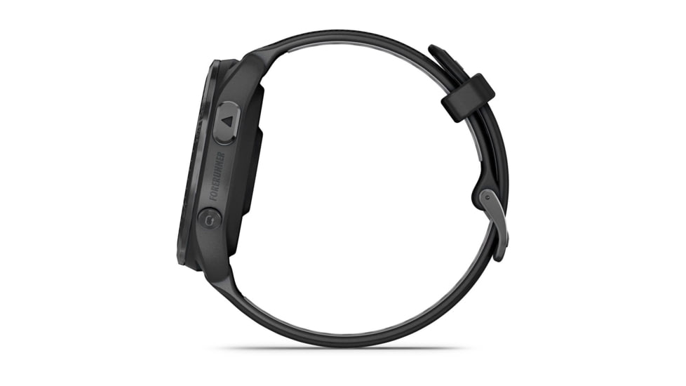 Garmin Forerunner 965 Watch, Carbon Gray DLC Titanium Bezel w/ Black Case and Black/Powder Gray Silicone Band, 010-02809-00