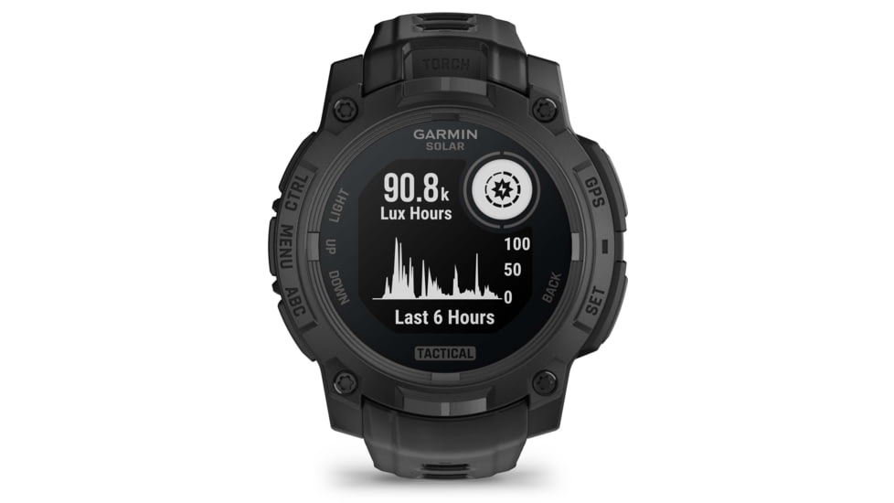 Garmin Instinct 3 Solar Tactical Watch, Black, 45mm, Polymer/Aluminum, Black, Silicone, 010-02934-50