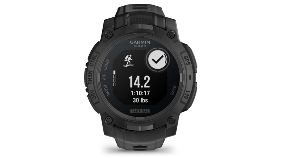 Garmin Instinct 3 Solar Tactical Watch, Black, 45mm, Polymer/Aluminum, Black, Silicone, 010-02934-50